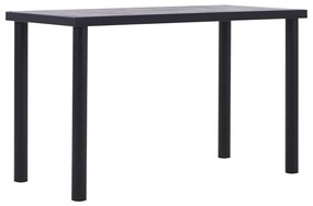 Fekete és betonszürke MDF étkezőasztal 120 x 60 x 75 cm