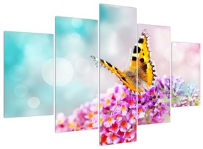 Pillangó a virágon képe (150x105 cm)
