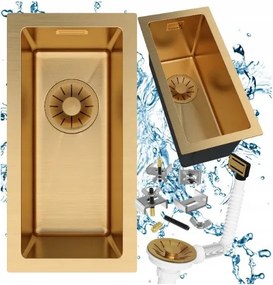 Egymedencés acél mosogató Arany SILVO2244 konyhai mosogató szifon Lux