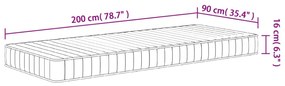 közepesen puha habmatrac gyerekeknek 90x200 cm