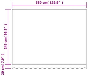 piros és fehér csíkos pótszövet napellenzőhöz 3,5x2,5 m