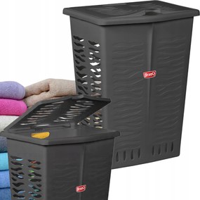 Branq 42L-es Szabadon Álló Szürke Szennyestartó Kosár, Szellőzős, Tároló