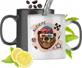 Mágikus Bögre Mackóval Színváltós Mackó Nyomtatott Fényképpel