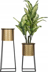 Virágágyás Fém Arany Virágtartó Fedél 2 Virágtartó Fedél