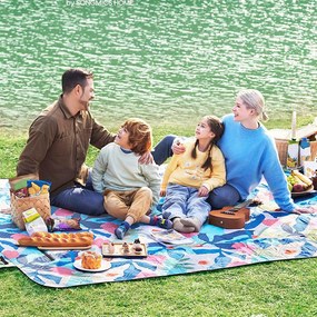 XXL piknik takaró, strand szőnyeg 300 x 200 cm színes levelek