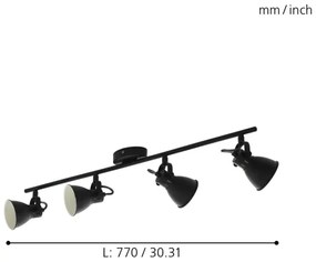 Eglo 98408 - LED Spotlámpa SERAS 4xLED/3,3W/230V