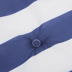 4 db kék és fehér csíkos szövet alacsony háttámlájú párna
