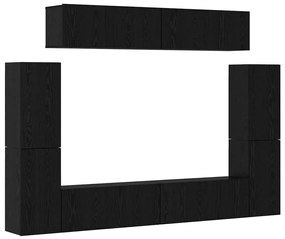 TV szekrény garnitúra 8 pcs Musta tammi 80 x 30 x 30.5 cm