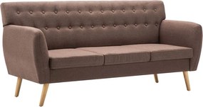 vidaXL 3 személyes barna szövet kanapé 172 x 70 x 82 cm