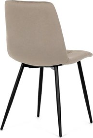 Étkezőszék, bézs, bársony szövet, DCL-X7015 CAP2