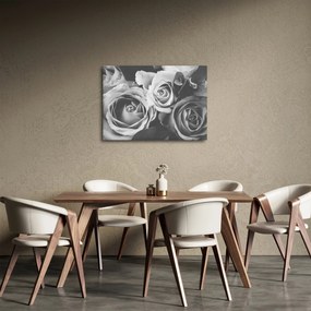 Kép - Rózsa, fekete-fehér (70x50 cm)
