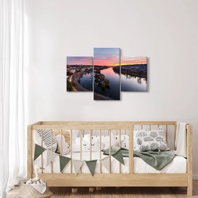 Az éjszakai Prága képe (90x60 cm)