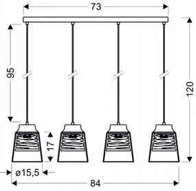 Csillár FRESNO 4xE27/60W/230V