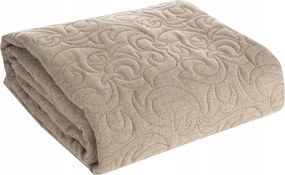 Dekoratív ágytakaró LEN4 220x240 bézs steppelt dísz