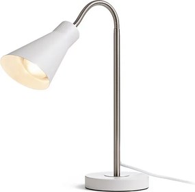RENDL ANIKA asztali lámpa matt fehér matt nikkel 230V LED E27 15W