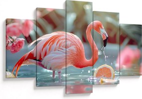 Kép - Flamingó a tóban (150x105 cm)