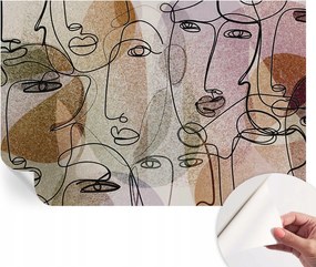 Öntapadós fotótapéta Nappali és Hálószoba Irodába Lineáris arcok 104x70