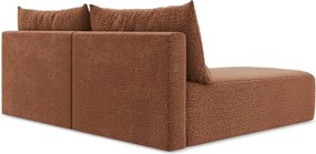 Téglavörös kinyitható-tárolóhelyes sarokkanapé (bal oldali) Kalena – Makamii