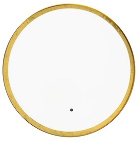 Fürdőszobai tükör fekete arannyal, LED-del és érintős dimmerrel - Pim