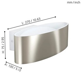 Eglo 98543 - LED Fali lámpa MACCACARI LED/10W/230V