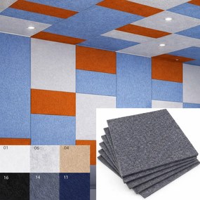 Bilnora extra sűrű mennyezeti zajcsökkentő panel 120x120x1,2cm - 06 Ezüst