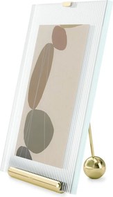 Aranyszínű üveg álló képkeret 19x23 cm Flute – Umbra