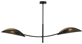 Csillár rúdon LOTUS 2xE14/10W/230V fekete/arany