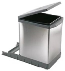 Hulladékgyüjtő Elletipi TOWER, ezüst, automata fedéllel, 17L