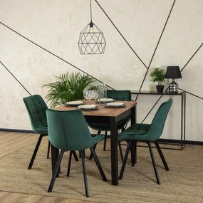 Szék zöld színben, bársony kárpittal. RICK