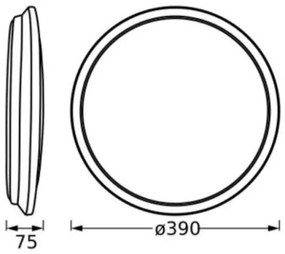Ledvance - LED Mennyezeti lámpa ORBIS DUBLIN LED/24W/230V átm. 39 cm