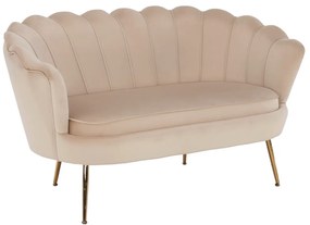 Pad Art-deco stílusban, bézs Velvet anyag/gold chróm-arany, NOBLIN