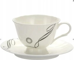 Csésze 200 ML Bone China Porcelán Finom Minta Minimalizmus