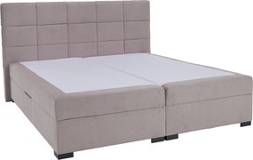 Boxspring ágy, 200x200, szürkésbarna Taupe, APRIL