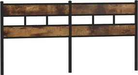 vidaXL füstös tölgy színű szerelt fa és vas csere fejtámla 193 cm