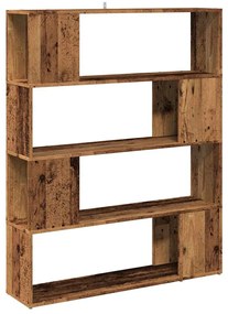 antik fa színű térelválasztó könyvszekrény 100x24x124,5 cm