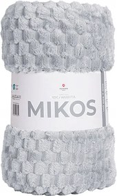 Mikos bolyhos dombornyomott takaró 160x200 világosszürke