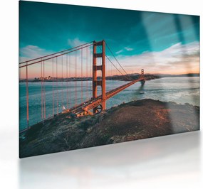 Kép - Golden Gate, San Francisco (üvegen) (70x50 cm)