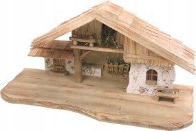 Karácsonyi Betlehem Karácsonyi Dekoráció 70x30x33CM Figurákhoz 11-13 CM