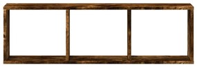 füstös tölgy színű szerelt fa fali szekrény 100 x 16 x 30 cm