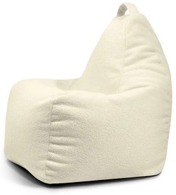 Krémszínű buklé babzsákfotel Play Amuse – SLOWDOWN