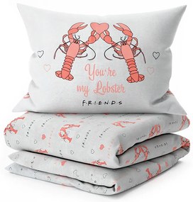 Pamut ágynemű FRIENDS LOBSTER szürke Ágyneműhuzat mérete: 2 db 60 x 70 cm | 200 x 200 cm