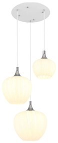 Globo 15548-3HW - Csillár zsinóron MAXY 3xE27/40W/230V fehér