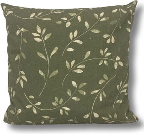 Dekorációs Párnahuzat Virágokkal zöld 45x45cm