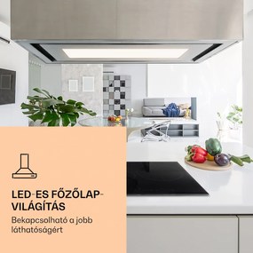 Klarstein Remy Brilliant Edition sziget páraelszívó 90 cm 586 m³/h EEK A LED üveg