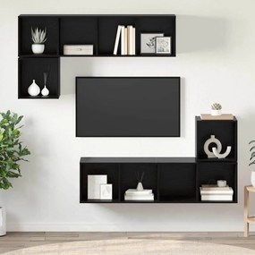 TV szekrény garnitúra 4 pcs Musta tammi 37 x 37 x 142.5 cm