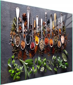 Üveg Vágódeszka 52x30 Fűszerek Edzett Üveg