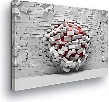 Vászonkép 100x75 Áttörés hatás erő energia piros gömb dinamika modern