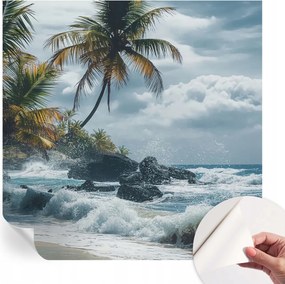 Öntapadós tapéta Divatos 3D fali ragasztó Egzotikus tengerpart 250x250 cm