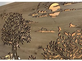 Li-Go 5307/DUB2 - LED Fényerőszabályozható fali dekoráció LED/24W/230V 120x60 cm tölgy