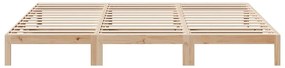 családi ágykeret matrac nélkül 270x200 cm tömör fa fenyőfa